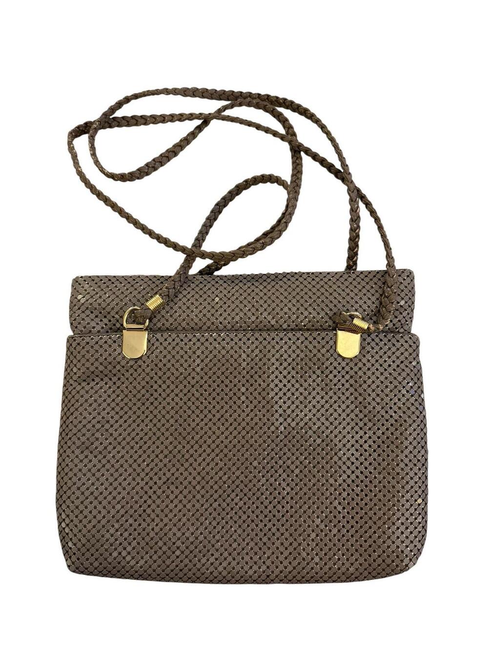 Y & S Vintage Mesh Shoulder Bag with Braided Strap and Gold Hardware